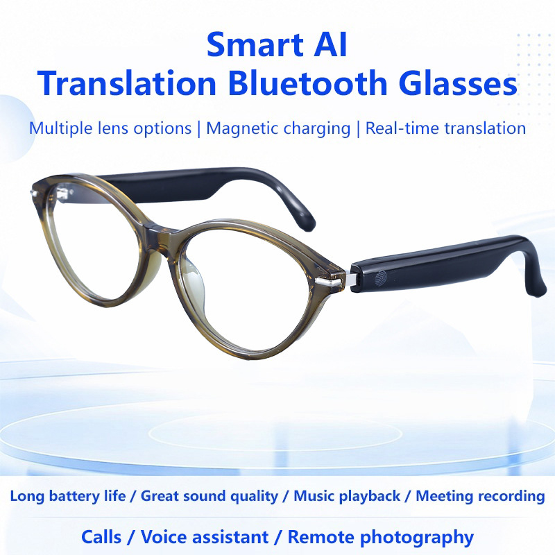 Audio With Music Ai - Écouteurs Bluetooth intelligents, lunettes de traduction
