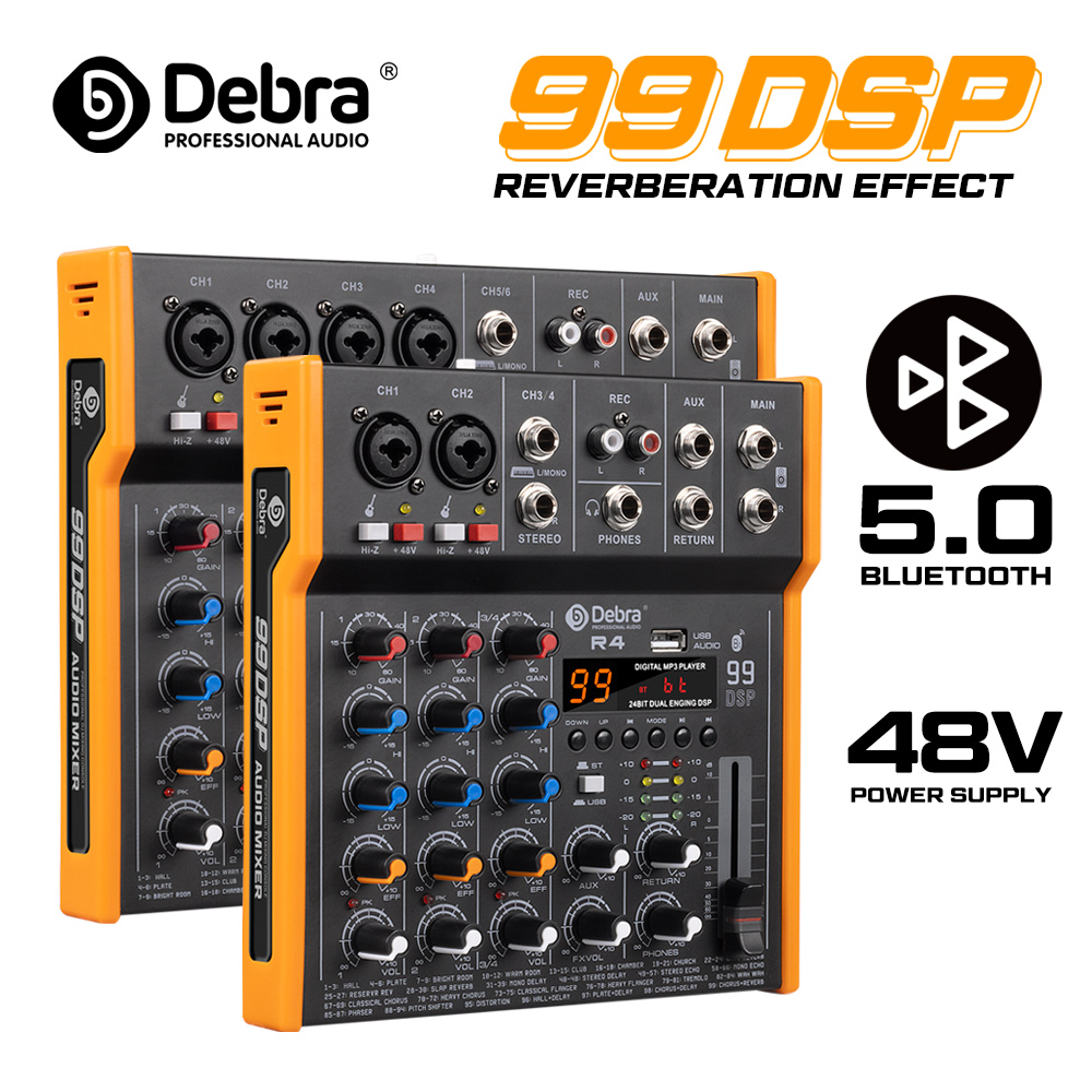 Audio Music Mixer - Debra R4/R6 Mixeur audio multi-canaux 6