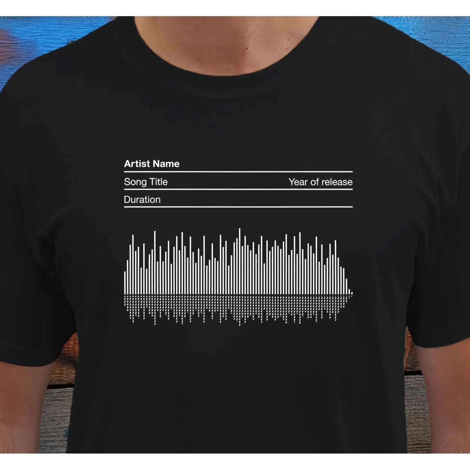 Music Song Audio - T-shirt personnalisé Soundwave, design artisanal, art
