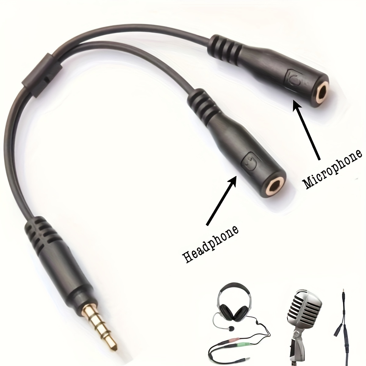Audio Music Play - Adaptateur de câble séparateur Audio stéréo