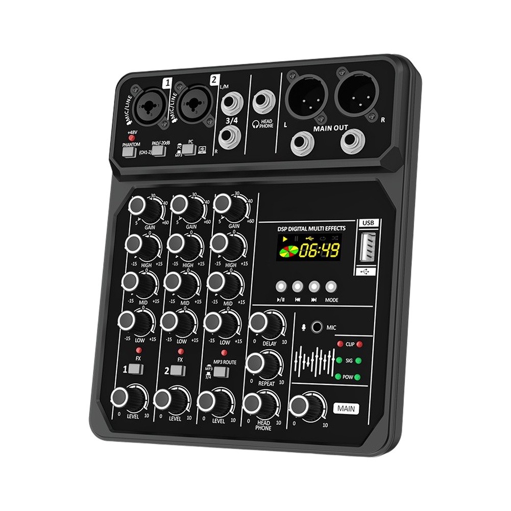 Audio Music Mixer - Console de mixage audio portable 4