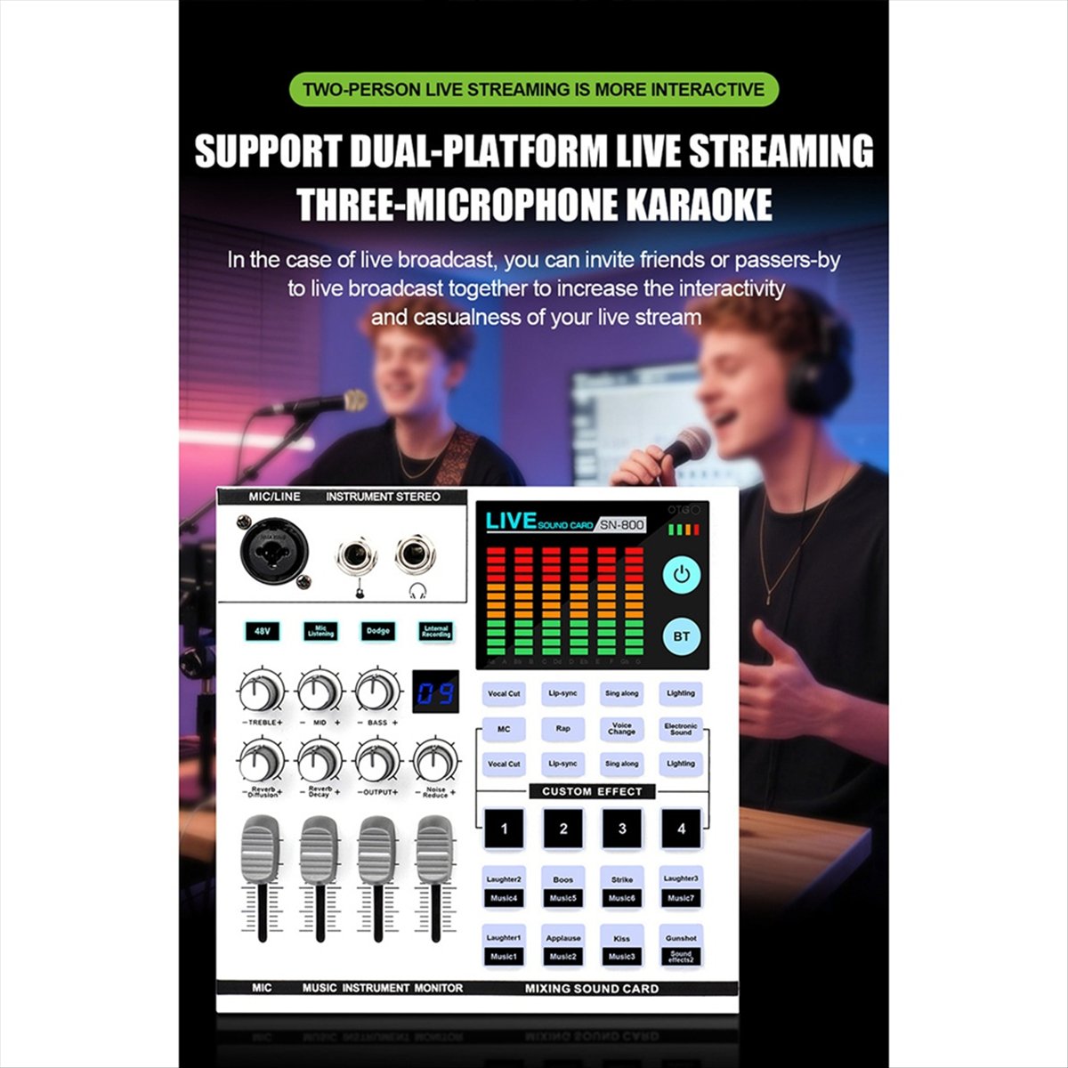 Audio Music Mixer - Carte son DTC5 SN800 pour diffusion