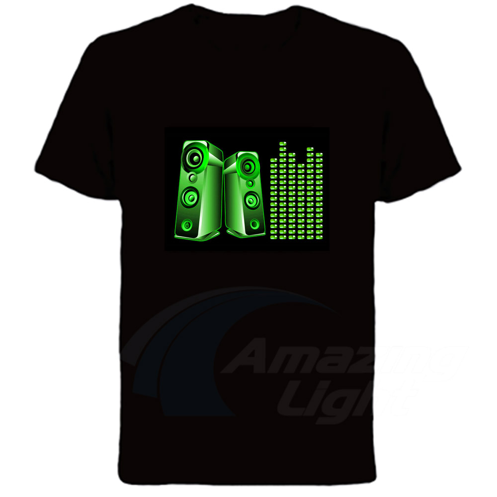 T-Shirt LED avec égaliseur EL, - Audio Music Mixer avis et prix