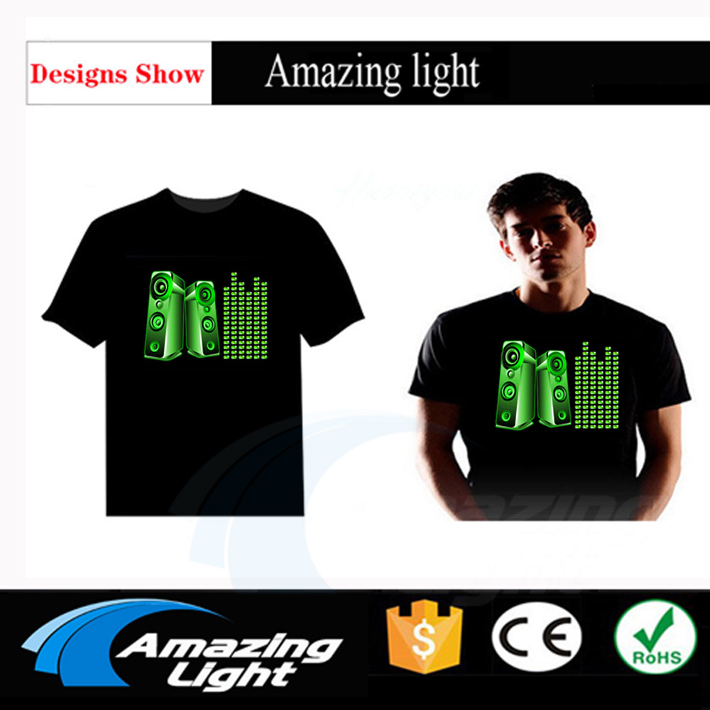T-Shirt LED avec égaliseur EL, - Audio Music Mixer avis et prix