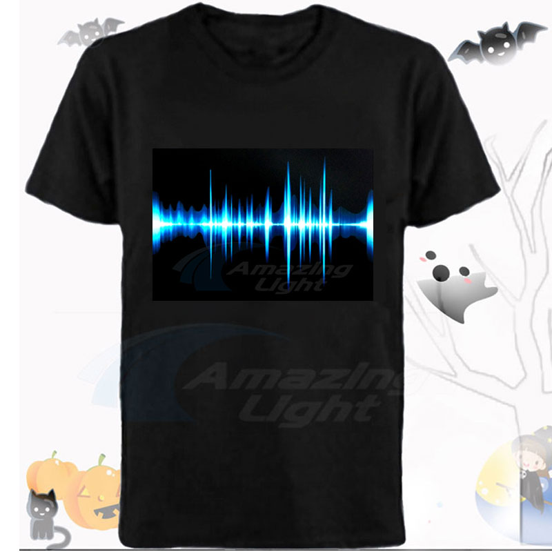 T-Shirt LED avec égaliseur EL, - Audio Music Mixer avis et prix