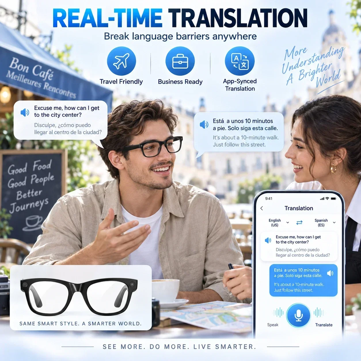Lunettes intelligentes AI 2026 - Audio With Music Ai avis et prix