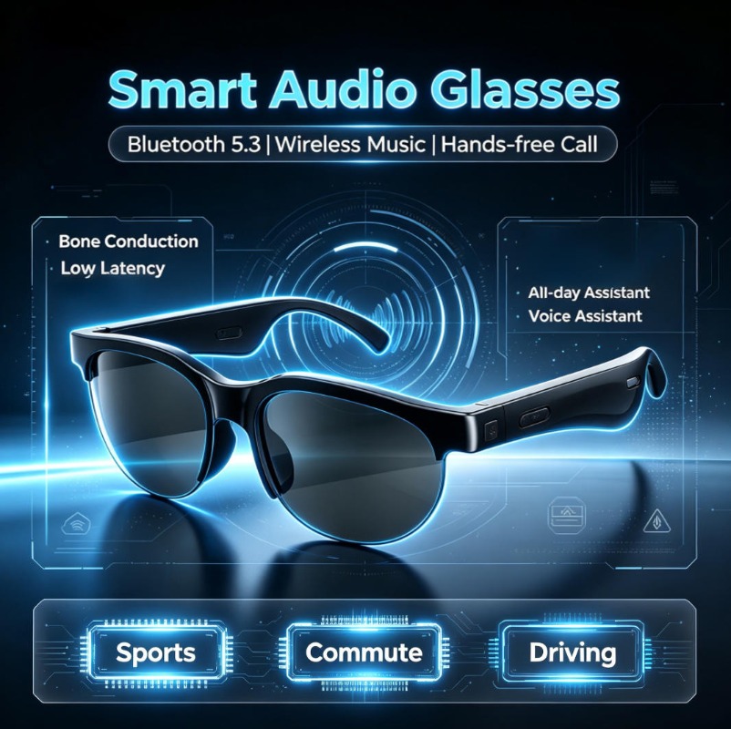 Lunettes audio intelligentes a - Audio Music Play avis et prix